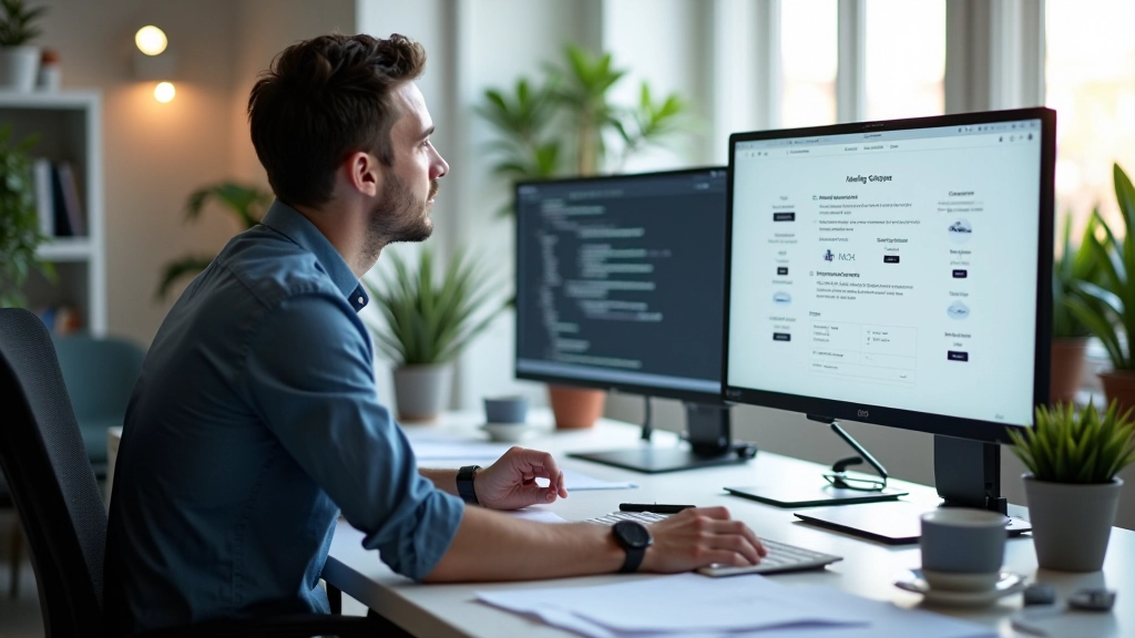 Studio di design moderno con designer che lavora su progetto UX in Figma