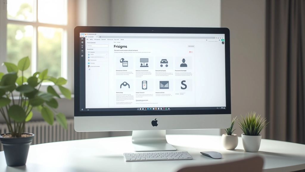 Schermo del computer che mostra interfaccia Figma con componenti e prototipo interattivo